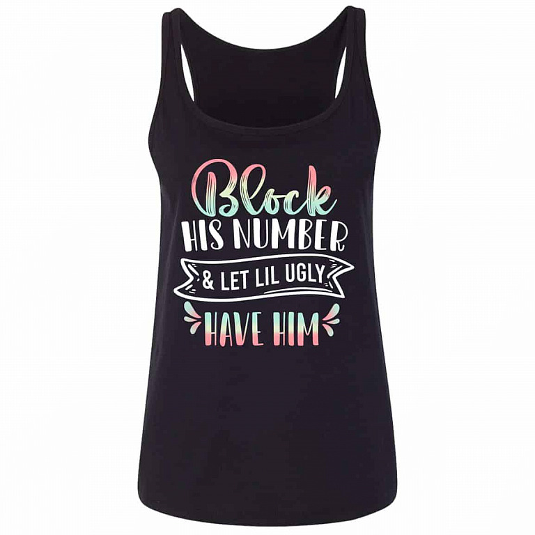 block his number tank, Black, Ladies Tank Top