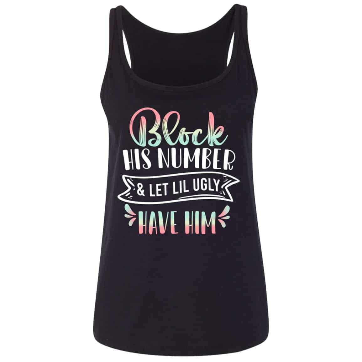 block his number tank, Black, Ladies Tank Top