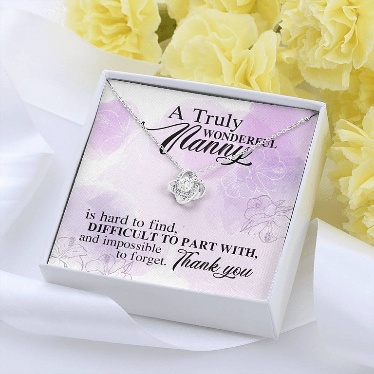 A Truly Wonderful Nanny Is Hard To Find Difficult To Part With Love Knot Necklace - Goodbye Nanny Gift