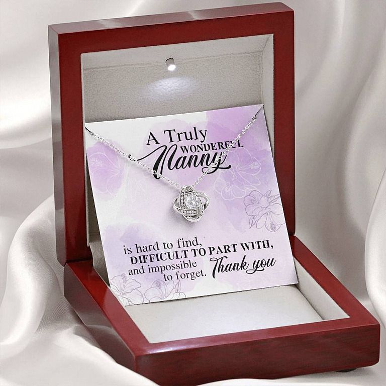 A Truly Wonderful Nanny Is Hard To Find Difficult To Part With Love Knot Necklace - Goodbye Nanny Gift