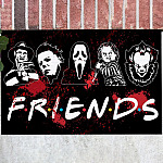 Horror Movies Characters Halloween Indoor Doormat - Horror Friends Outdoor Door Mat