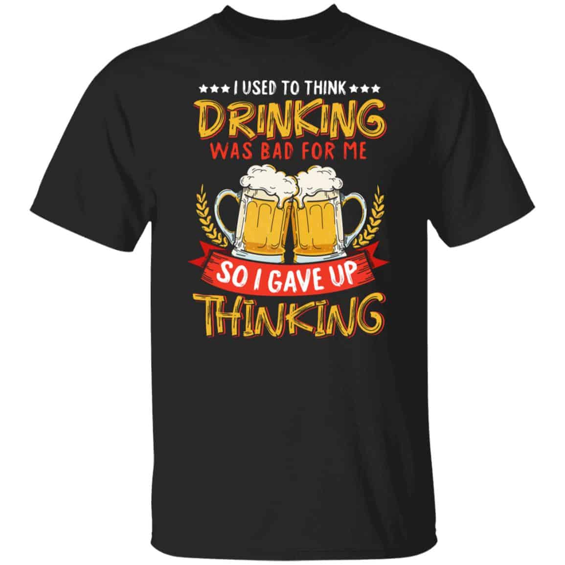 drinking, Black, Unisex T-Shirt