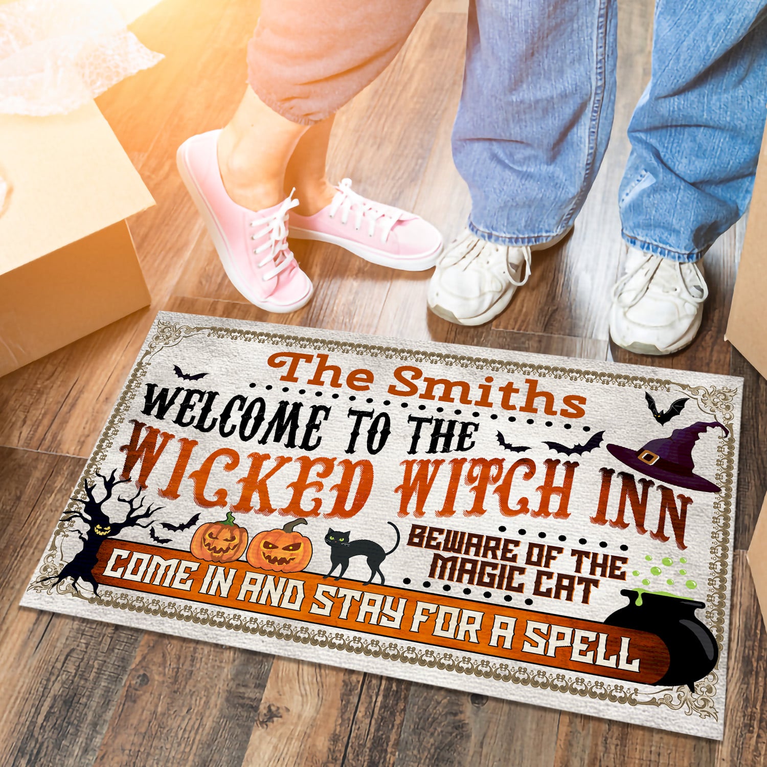 4MH. Witch Inn (Sample Design) Doormat mockup 6