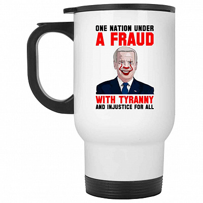14 oz. White Travel Mug