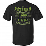 Veteran I Can tee, Black, Unisex T-Shirt