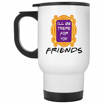 14 oz. White Travel Mug