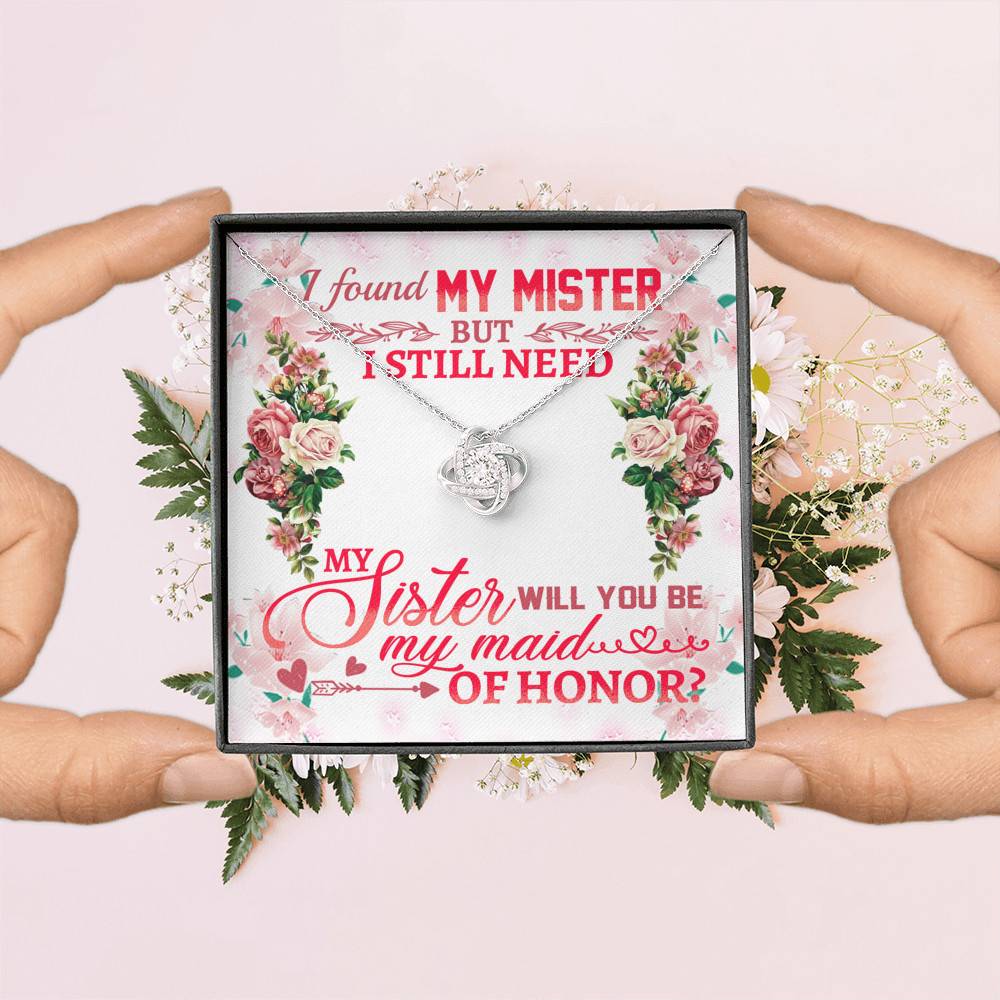 Will You Be My Maid Of Honor Love Knot Necklace - Maid Of Honor Proposal Wedding Gift From Bride Will You Be My Maid Of Honor Love Knot Necklace - Maid Of Honor Proposal Wedding Gift From Bride