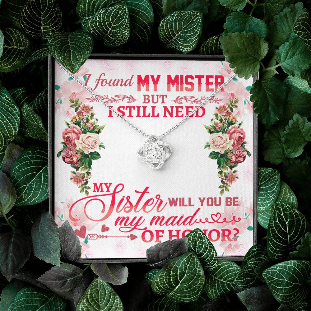 Will You Be My Maid Of Honor Love Knot Necklace - Maid Of Honor Proposal Wedding Gift From Bride Will You Be My Maid Of Honor Love Knot Necklace - Maid Of Honor Proposal Wedding Gift From Bride