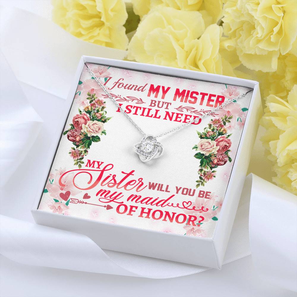 Will You Be My Maid Of Honor Love Knot Necklace - Maid Of Honor Proposal Wedding Gift From Bride Will You Be My Maid Of Honor Love Knot Necklace - Maid Of Honor Proposal Wedding Gift From Bride