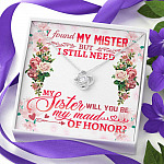 Will You Be My Maid Of Honor Love Knot Necklace - Maid Of Honor Proposal Wedding Gift From Bride Will You Be My Maid Of Honor Love Knot Necklace - Maid Of Honor Proposal Wedding Gift From Bride