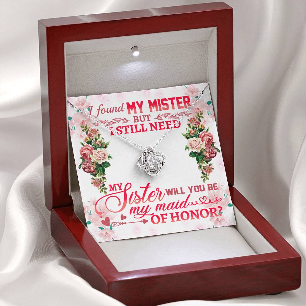 Will You Be My Maid Of Honor Love Knot Necklace - Maid Of Honor Proposal Wedding Gift From Bride Will You Be My Maid Of Honor Love Knot Necklace - Maid Of Honor Proposal Wedding Gift From Bride