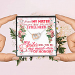 Will You Be My Maid Of Honor Interlocking Hearts Pendant Necklace - Maid Of Honor Proposal Wedding Gifts