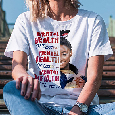 Alternative view of Simone Biles Mental Health Awareness Inspiration T-shirt