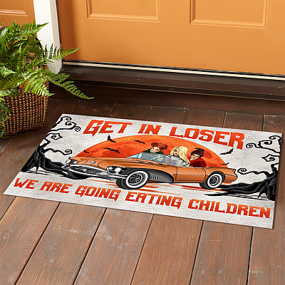 Alternative view of Get in Loser We Are Going Eating Children Sanderson Sisters Hocus Pocus Indoor Outdoor Doormat