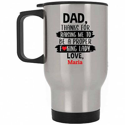 14 oz. Silver Travel Mug
