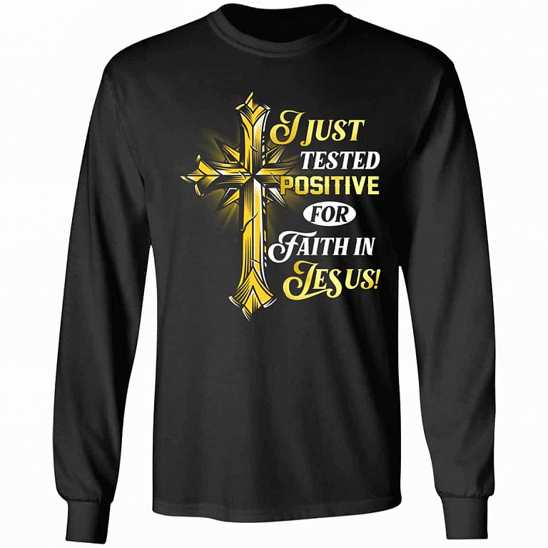 I Just Tested Positive Hoodie, Black, Long Sleeve
