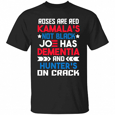 roses, Black, Unisex T-Shirt