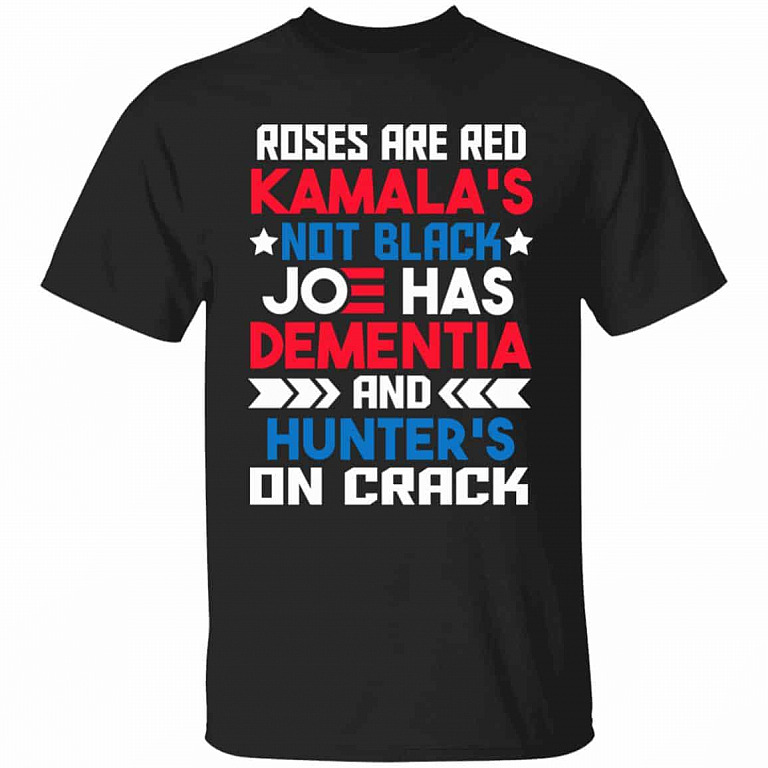 roses, Black, Unisex T-Shirt