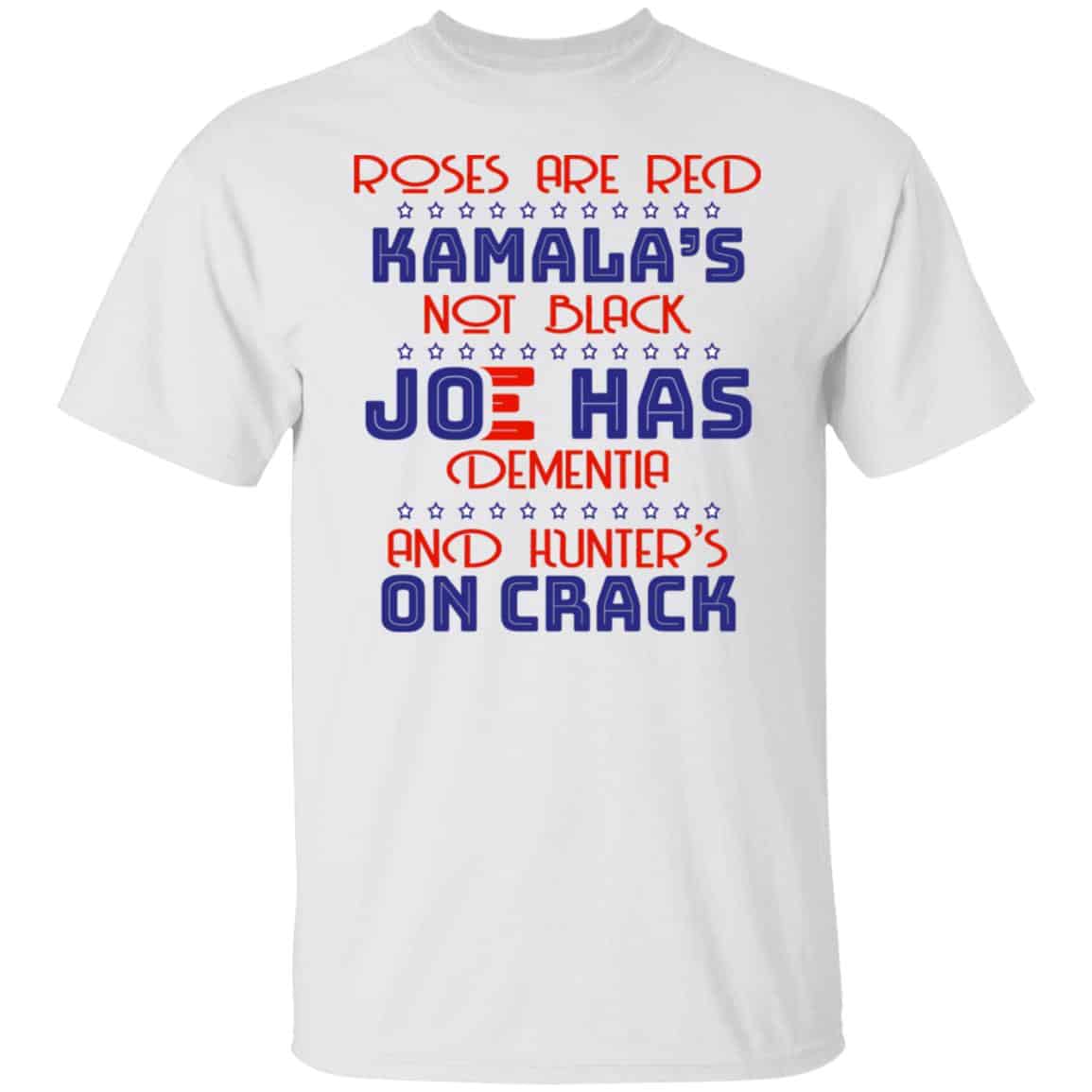 Roses Are Red Kamala’s Not, White, Unisex T-Shirt