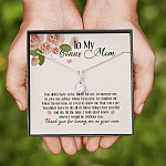 To My Bonus Mom Thank You For Loving Me As Your Own Alluring Beauty Necklace - Step Mom Stepmother Gifts