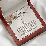 To My Bonus Mom Thank You For Loving Me As Your Own Alluring Beauty Necklace - Step Mom Stepmother Gifts