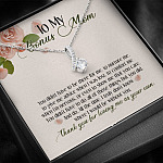 To My Bonus Mom Thank You For Loving Me As Your Own Alluring Beauty Necklace - Step Mom Stepmother Gifts
