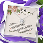 To My Bonus Mom Thank You For Loving Me As Your Own Love Knot Necklace - Step Mom Stepmother Gifts