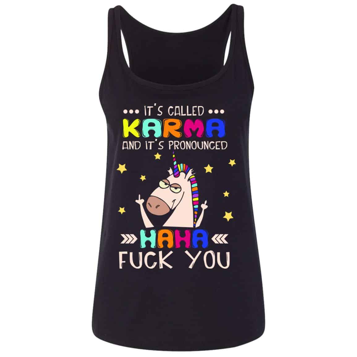 It's Called Karma and It's Pronounced Tank, Black, Ladies Tank Top