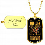 Proud US Army Soldiers Veteran Necklace - DD 214 It's A Veteran Thing You Wouldn't Understand Dog Tag Necklace