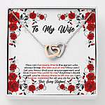 To My Wife How Can I Properly Thank The Person Who Always Brings The Best Put Of Me Joined Interlocking Hearts Necklace - Interlocking Hearts Necklace