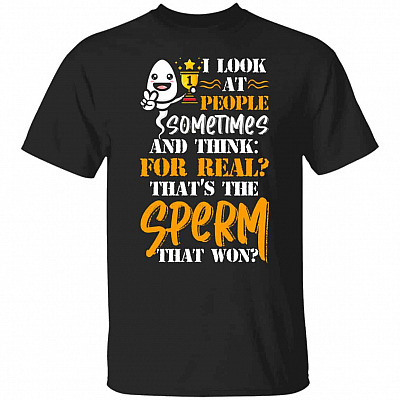 The Sperm Shirt, Black, Unisex T-Shirt