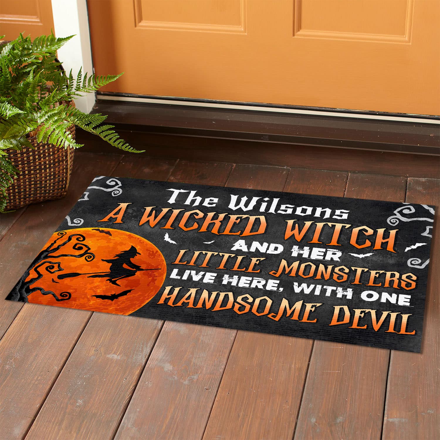 1VT. A Wicked Witch sample design Doormat mockup 1