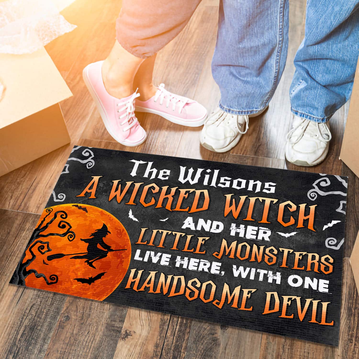1VT. A Wicked Witch sample design Doormat mockup 6