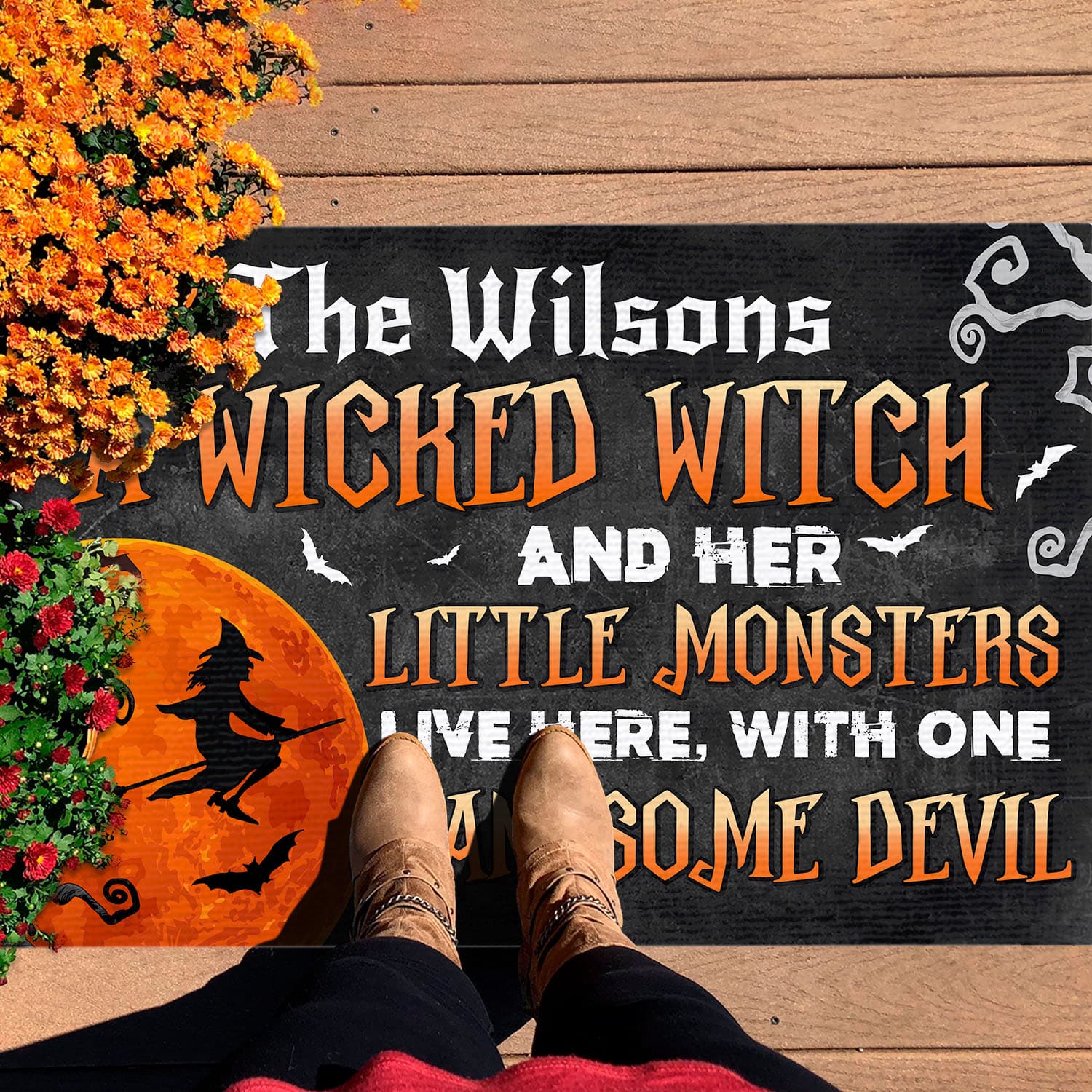 1VT. A Wicked Witch sample design Doormat mockup 7