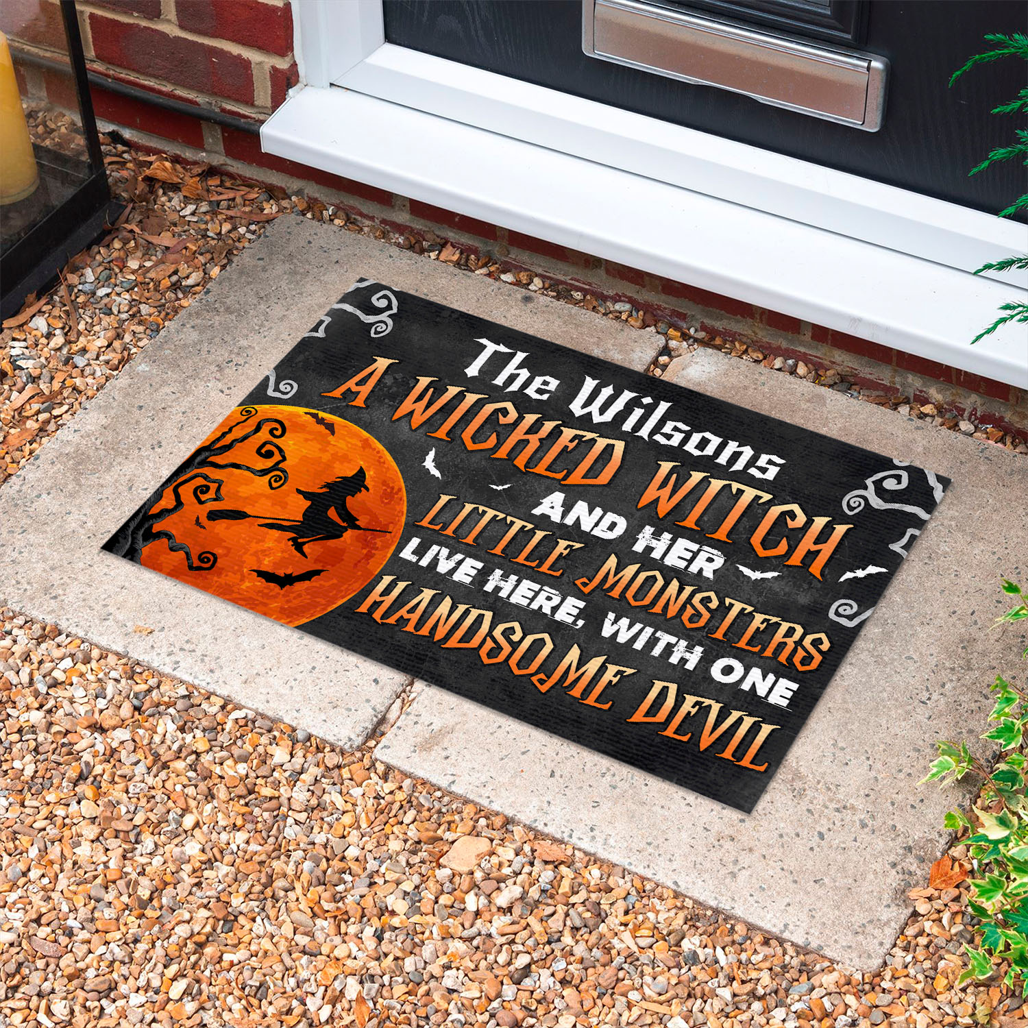 1VT. A Wicked Witch sample design Doormat mockup 10