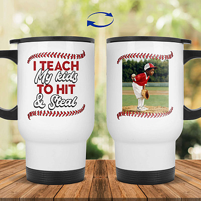 14 oz. White Travel Mug