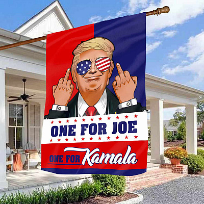 One For Joe One For Kamala Trump President American Flag - Biden Harris Garden Flag - Wall Flag