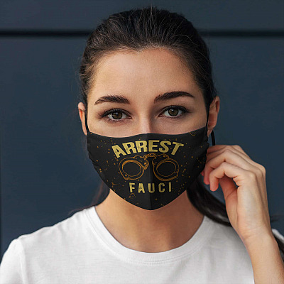 Alternative view of Arrest Fauci Fauci Is A Fraud Reusable Washable Custom Printed Cloth Face Mask