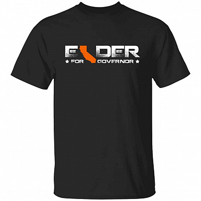 Elder For Governor tee, Black, Unisex T-Shirt