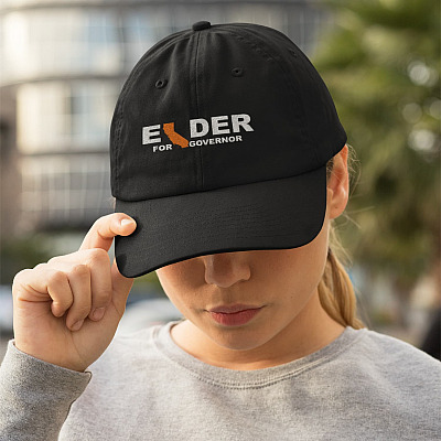 Alternative view of Larry Elder For Governor Of California Twill Cap - High-Profile Snapback Hat - CA Governor Election Hat