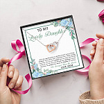 From Mom To My Lovely Daughter When The World Makes You Doubt Yourself Interlocking Hearts Pendant Necklace