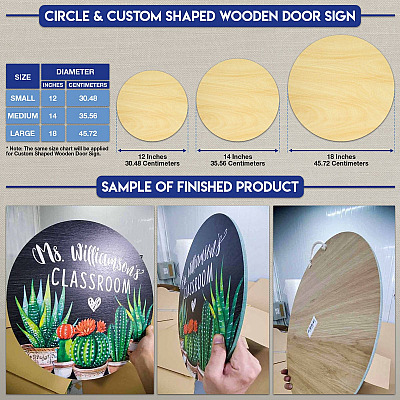 Alternative view of Personalized Dog Breeds Welcome to The Shitshow Hope You Brought Wine Funny Decorative Circle Wooden Door Sign