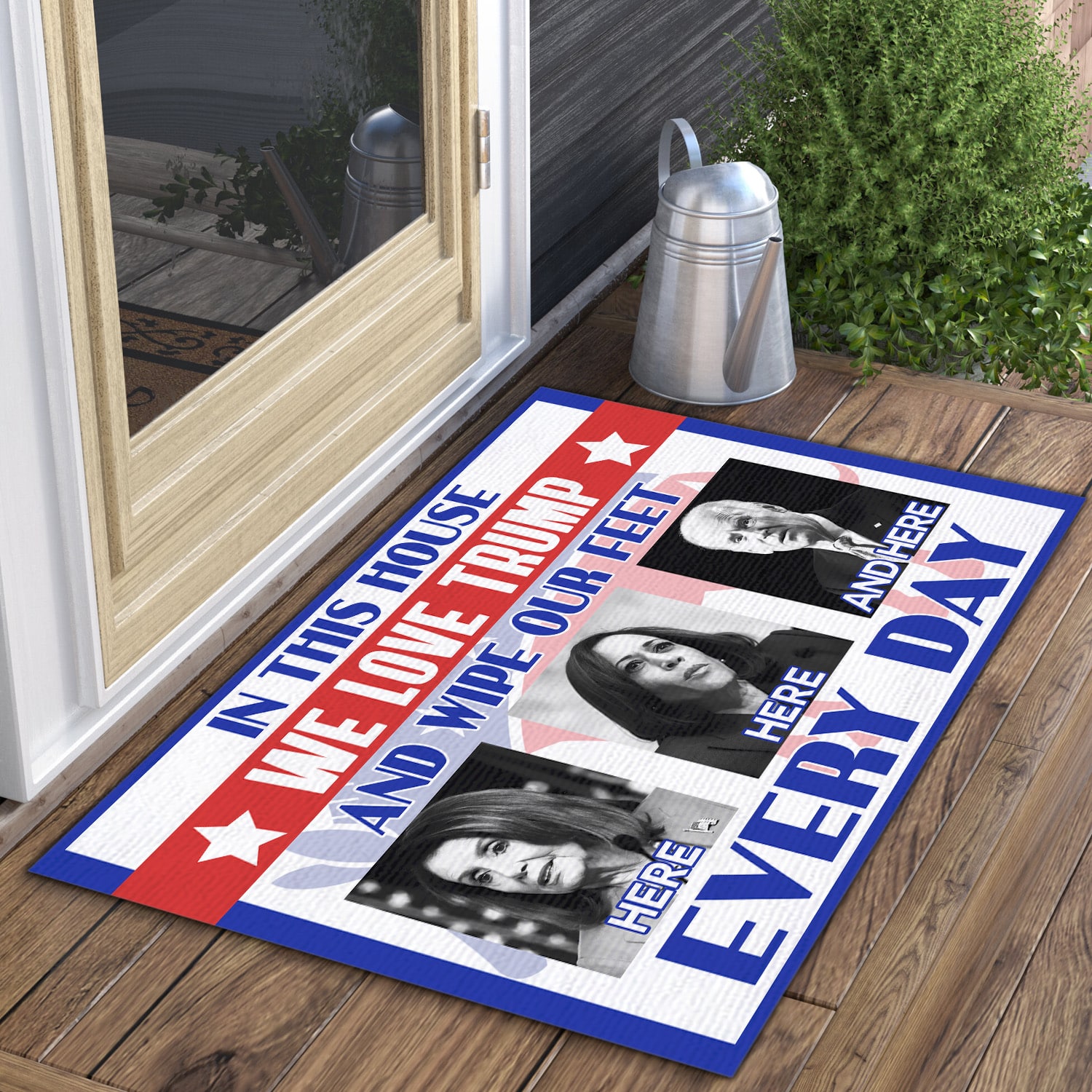 3LV. UU TIEN Love Trump Doormat mockup 3