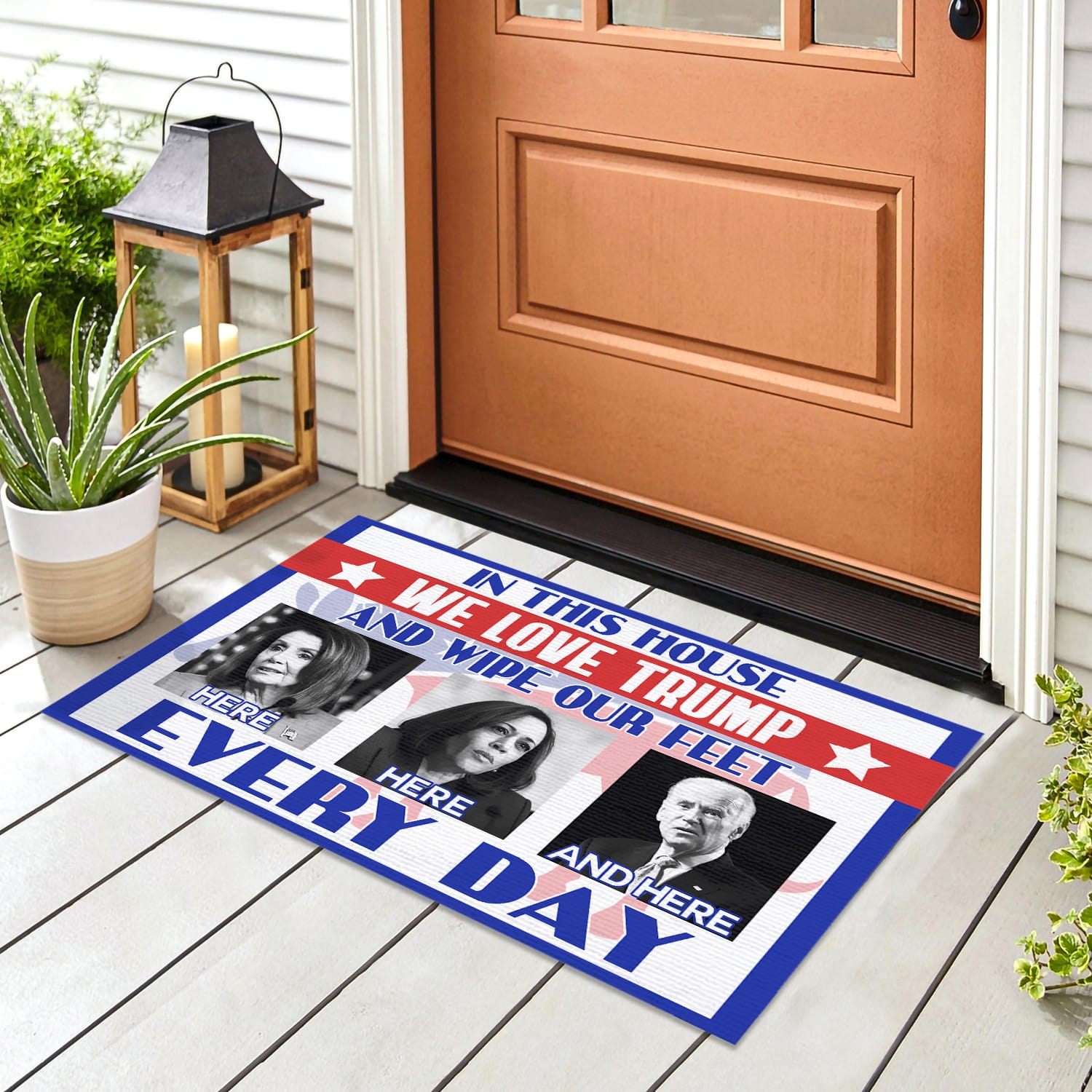 3LV. UU TIEN Love Trump Doormat mockup 8