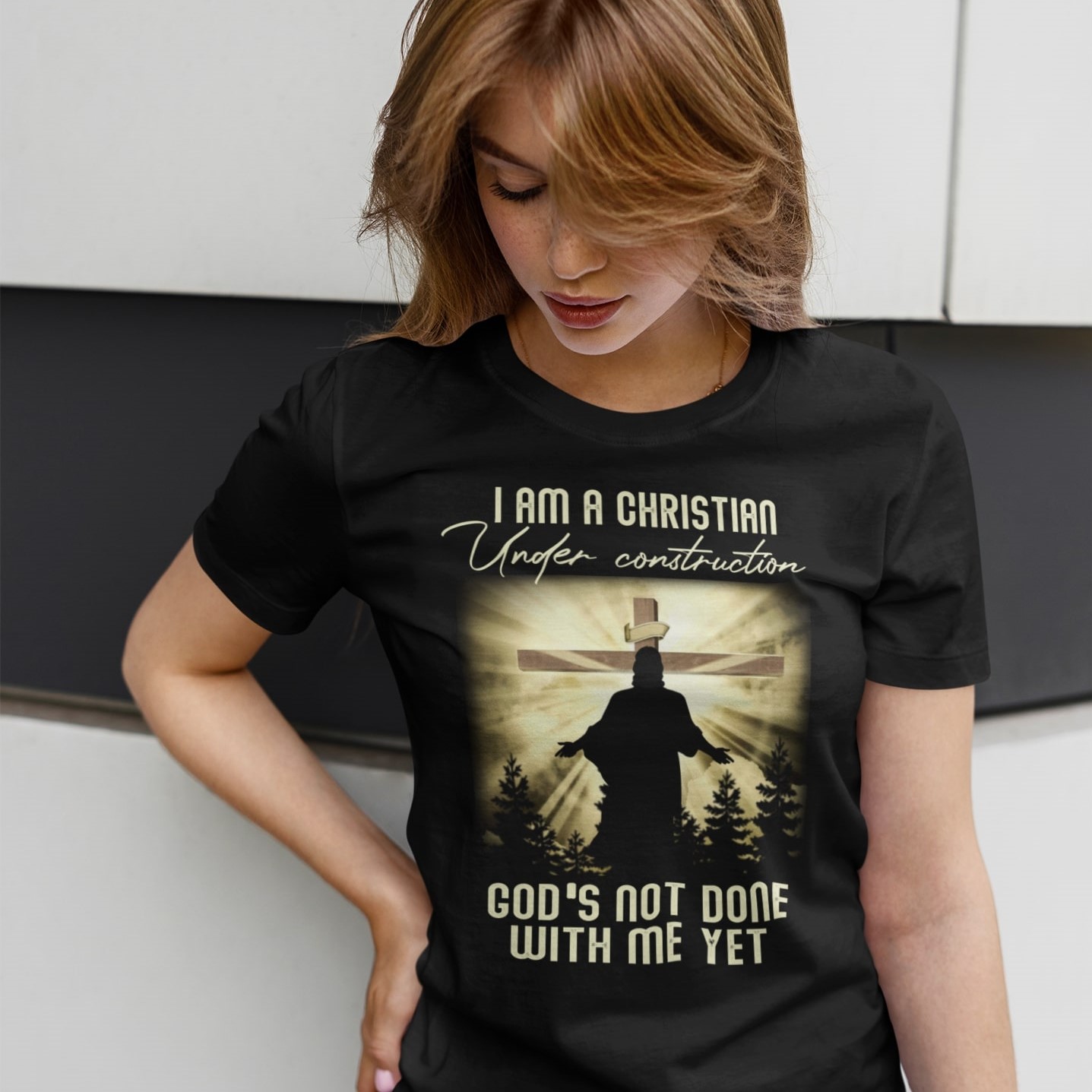 I Am A Christian Under Construction God's Not Done With Me Yet T-Shirt ...