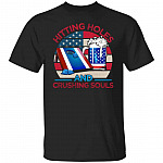 hitting holes tee, Black, Unisex T-Shirt