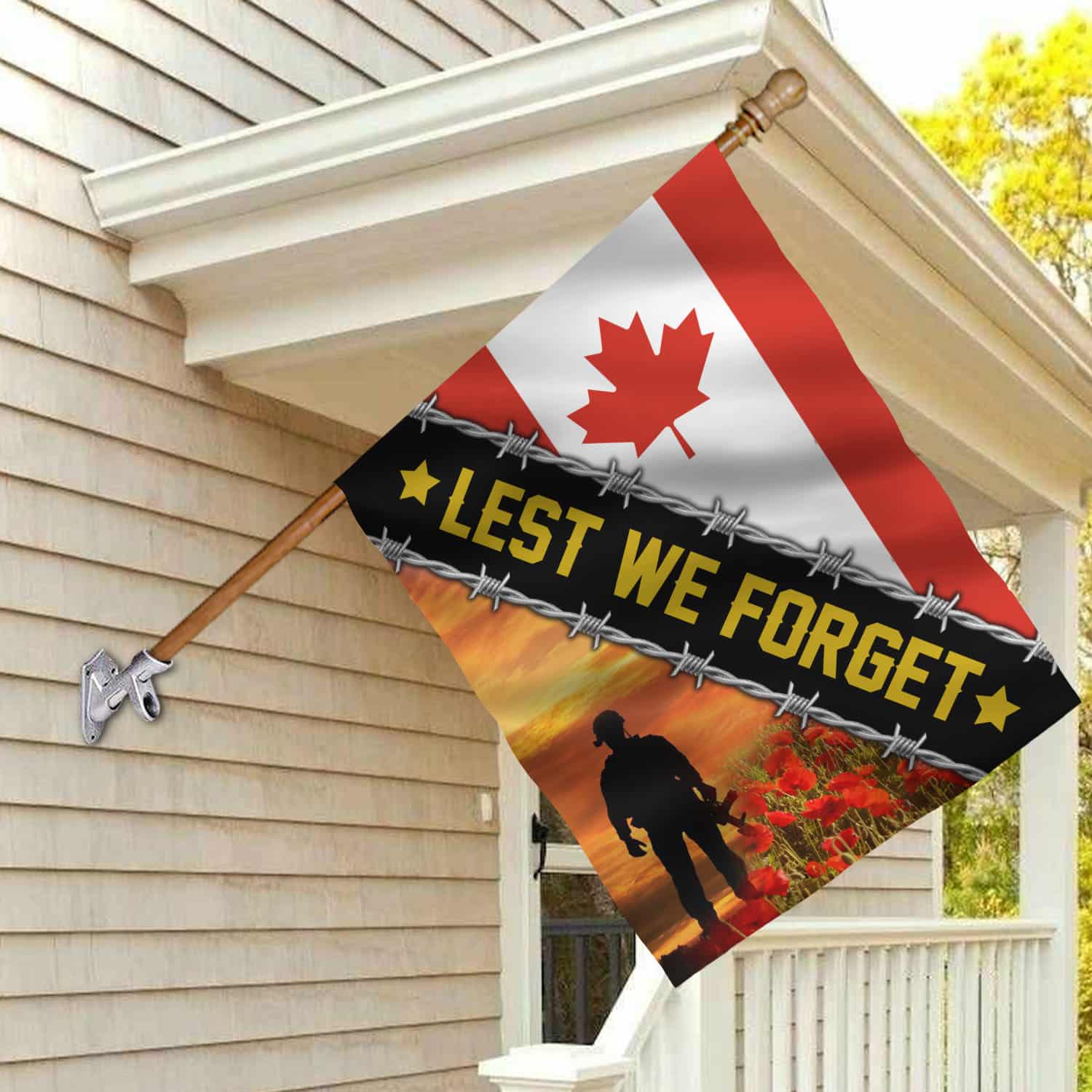 3VT. Lest We Forget House Flag Mockup 2