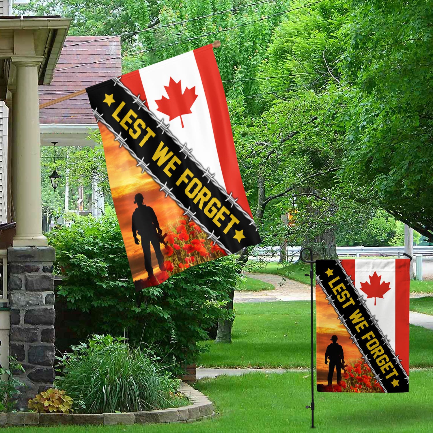 3VT. Lest We Forget Garden & House Mockup 1