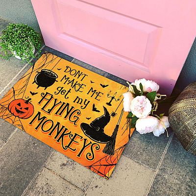 Alternative view of Don't Make Me Get My Flying Monkeys Doormat - Funny Halloween Outdoor Indoor Doormat
