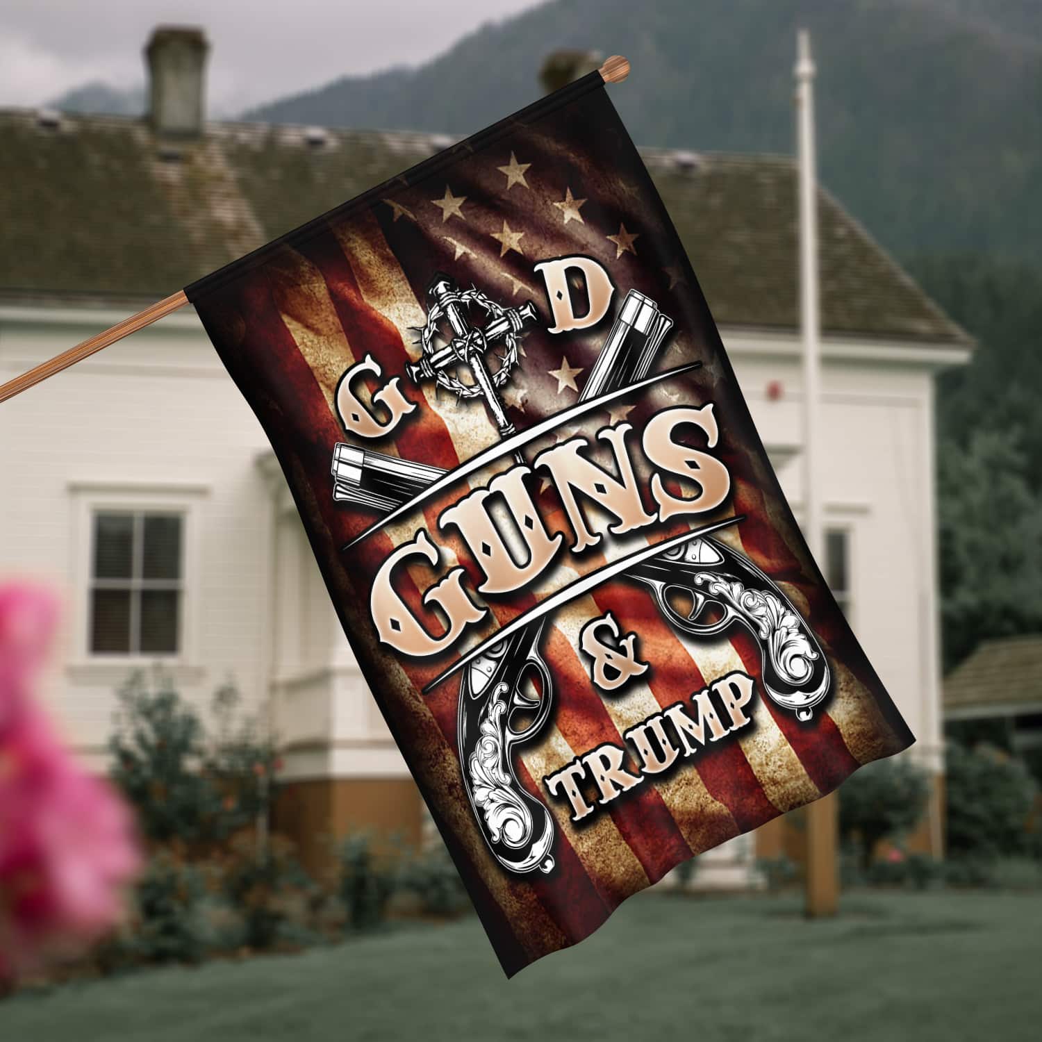 30x40 House Flag Mockup 4